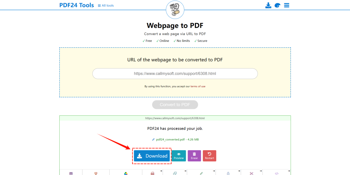 网页内容怎么导出pdf7