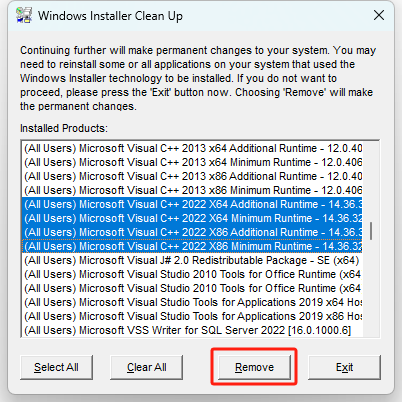 VC++运行库安装报错9