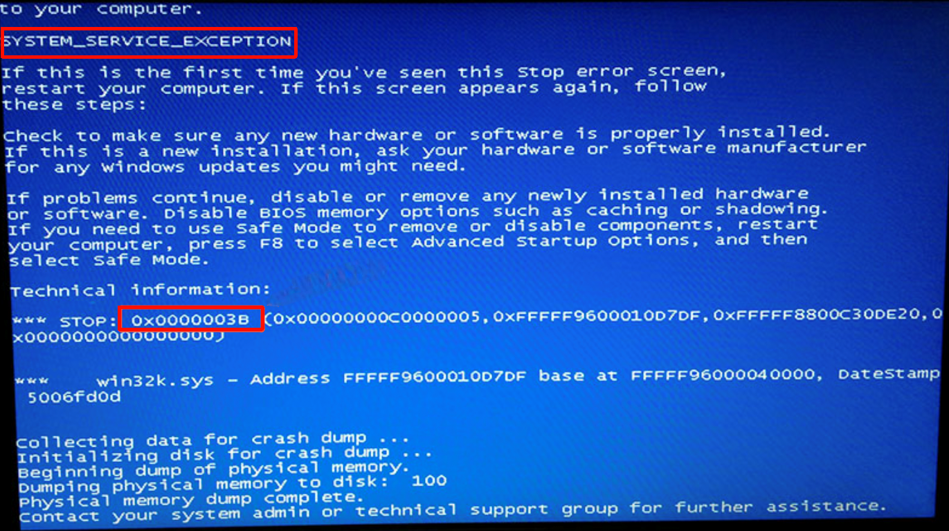 system_service_exception蓝屏1